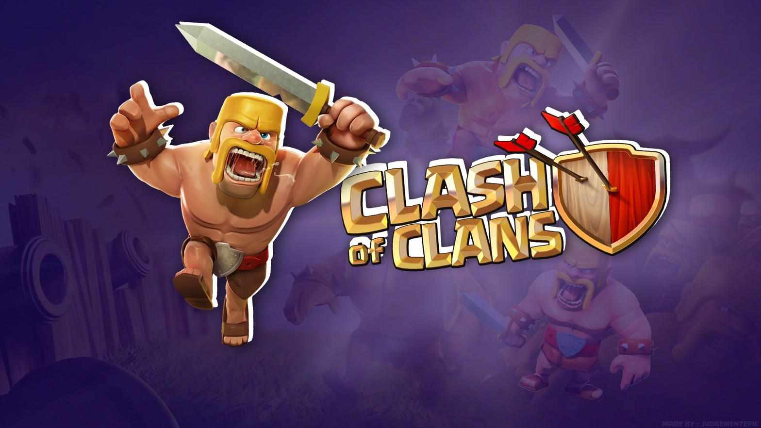 Clash of Clans characters and logo