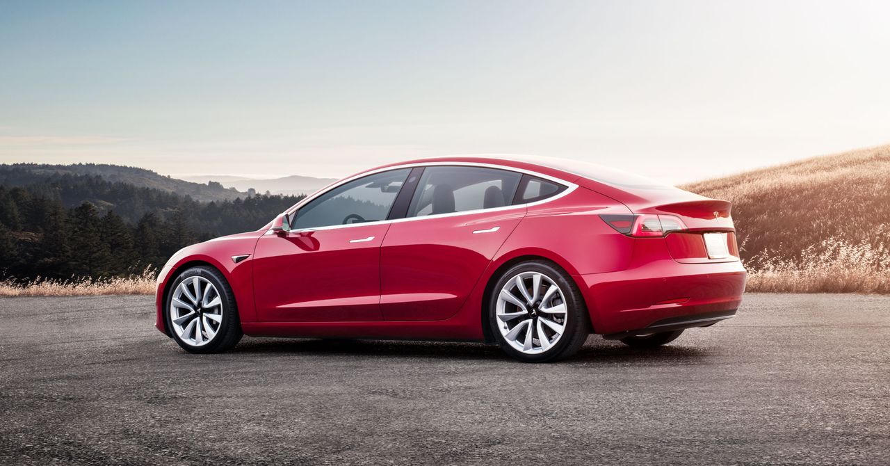 Red Tesla Model 3